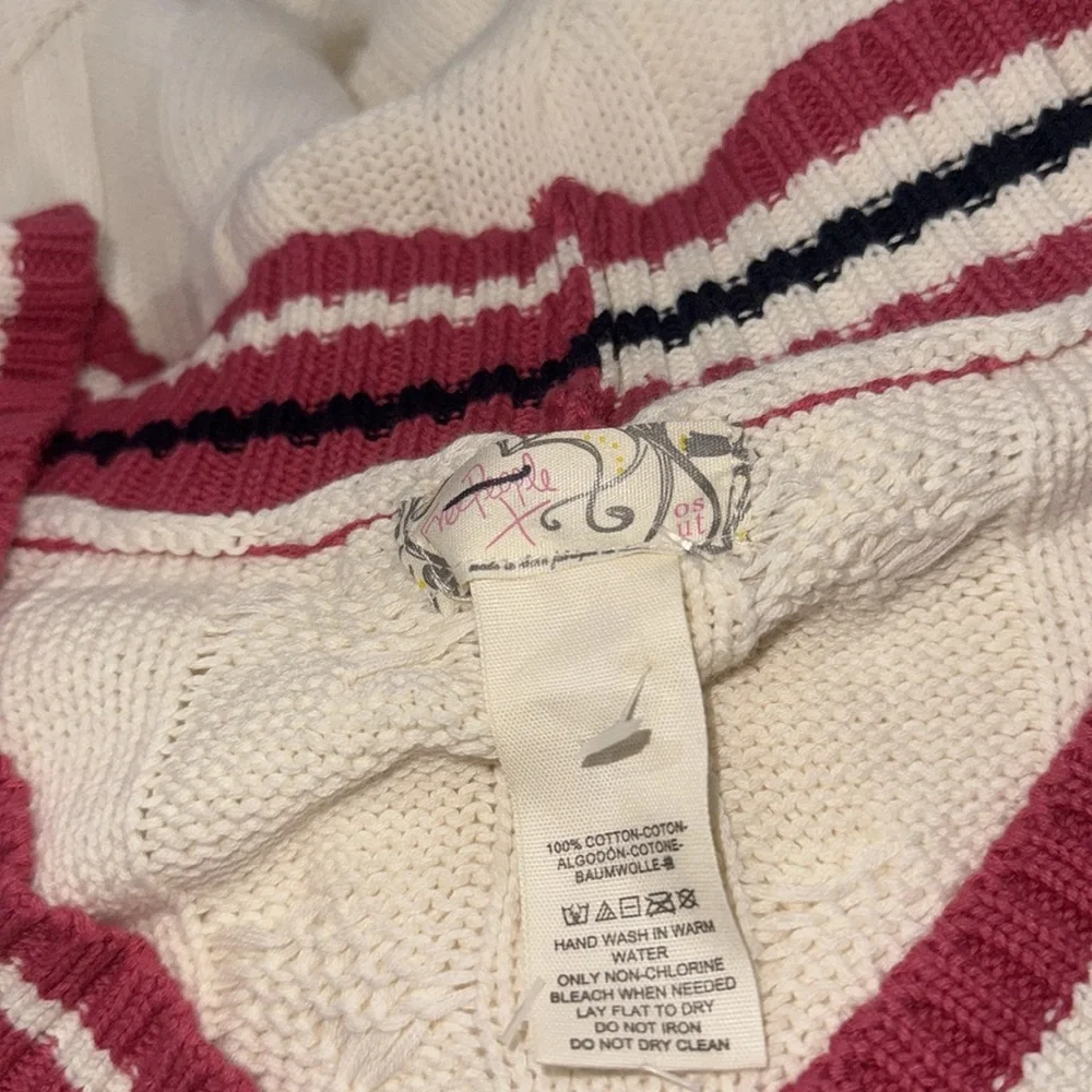 NWOT Free People Coastal prep Poncho vest academia preppy ONE SIZE
